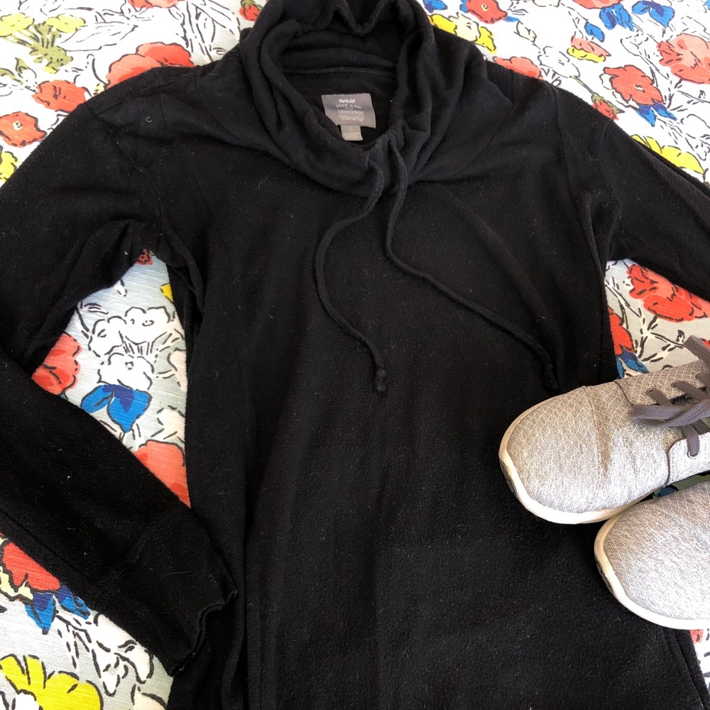 Black aerie cowl neck sweatshirt